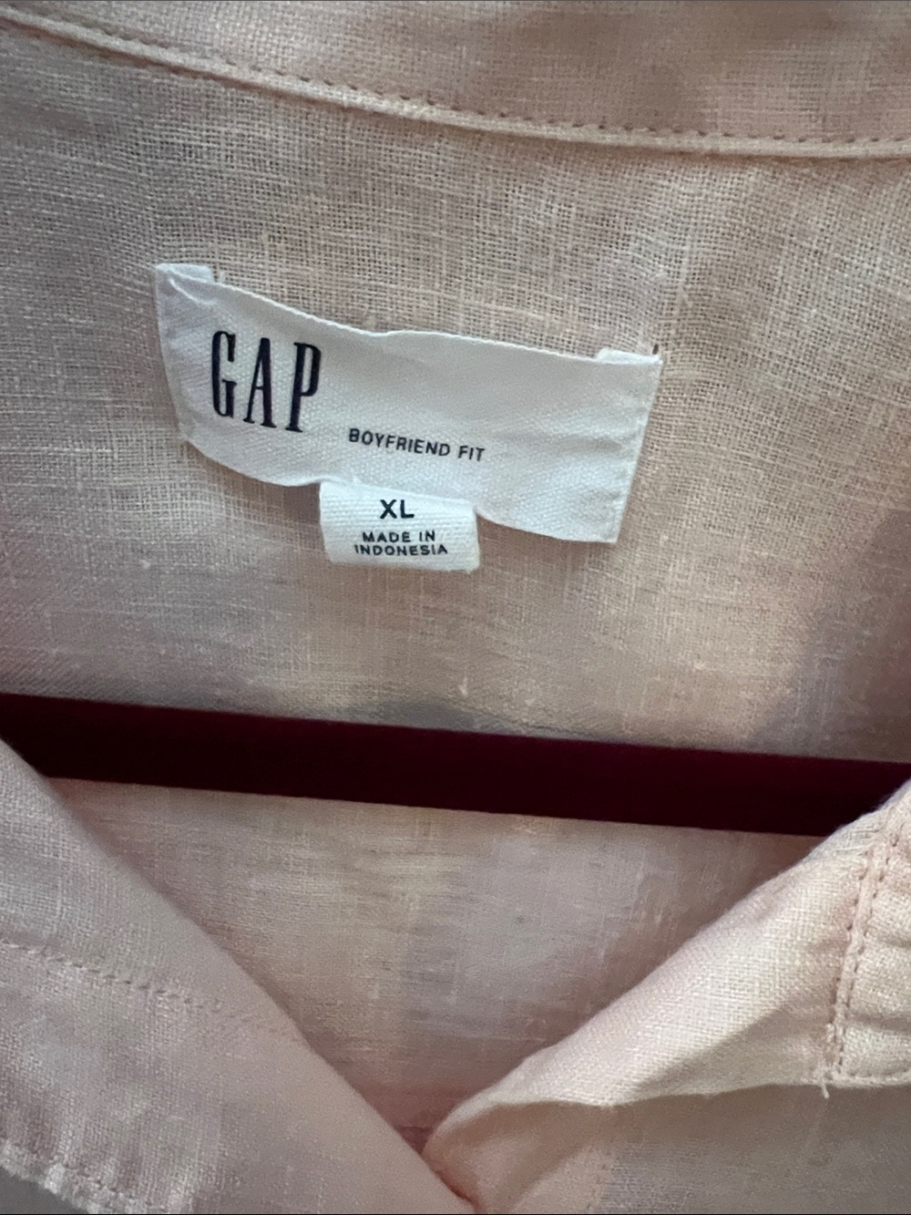 GAP Pale Pink Relaxed Button-Down Shirt - Picture 7 of 7